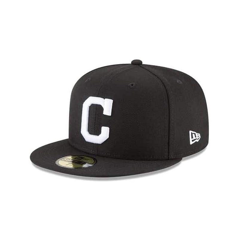 MLB Cleveland Indians Basic 59Fifty Fitted (KKM0285) - Black New Era Caps